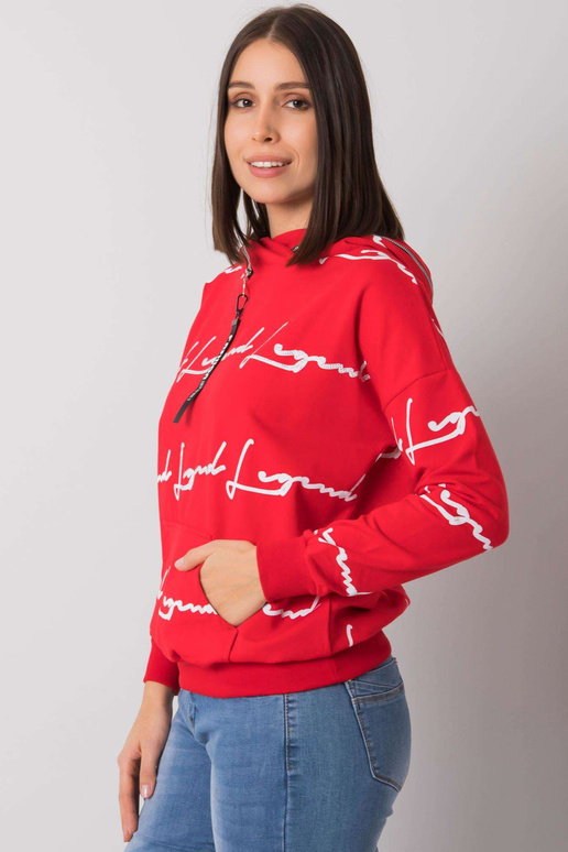 Červená mikina plus velikosti s...