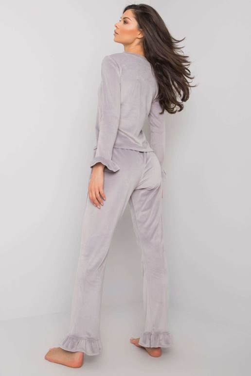 Šedé velurové pyžamo s kalhotami...