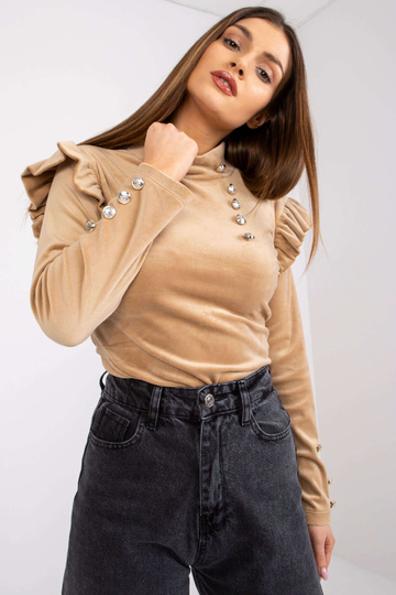 Tmavě béžová velurová...