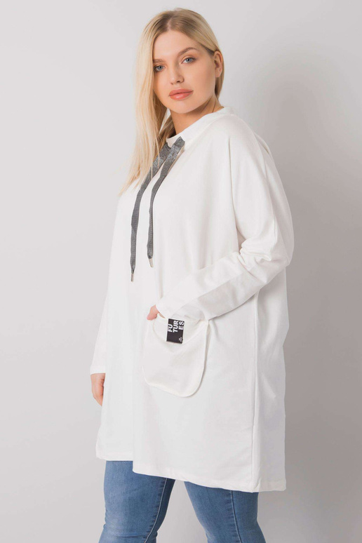 Bavlněná tunika z ecru plus velikosti...