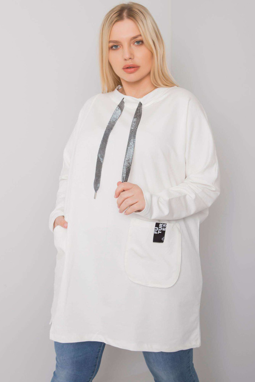 Bavlněná tunika z ecru plus velikosti...