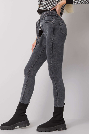 Šedé vypasované džíny s... 2