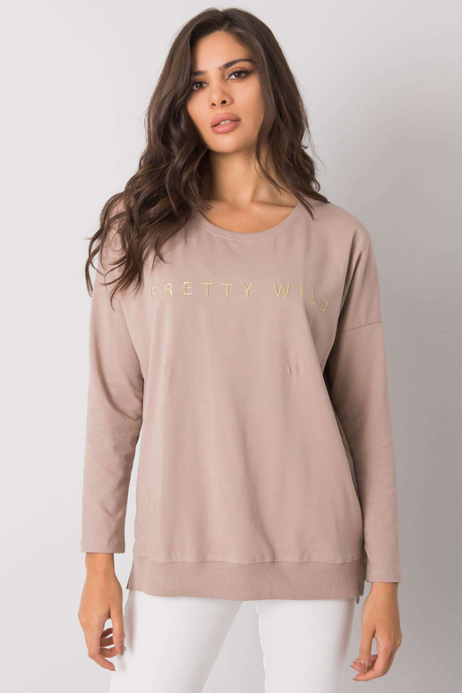 Tmavě béžová dámská bavlněná halenka...