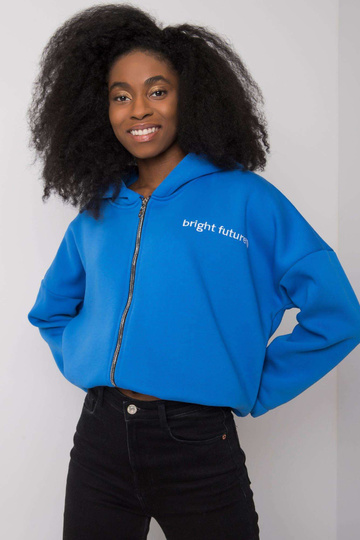 Tmavě modrá mikina s...