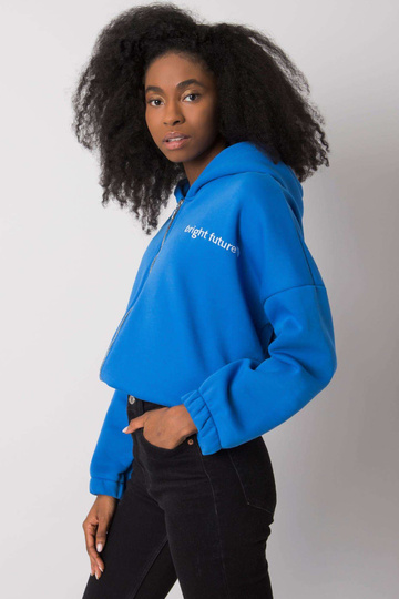 Tmavě modrá mikina s... 2