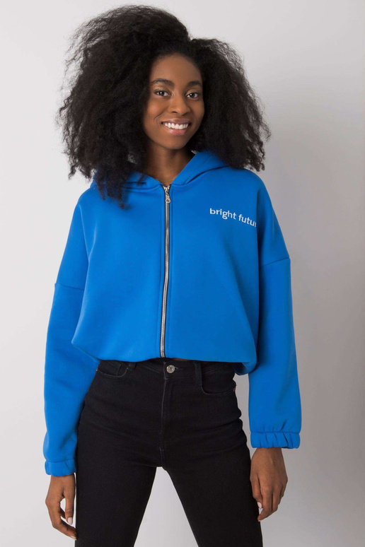 Tmavě modrá mikina s výšivkou...