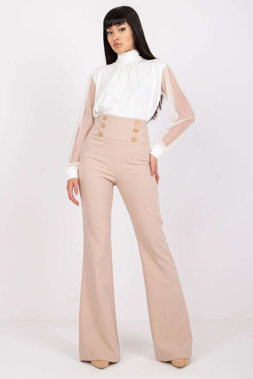 Béžové elegantní kalhoty se žhavým...