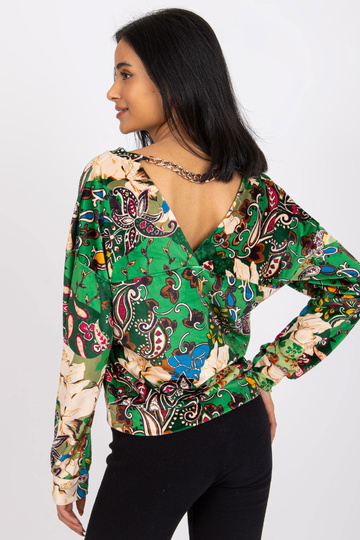 Zelená vzorovaná halenka s... 2