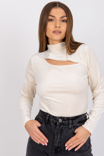 Béžová velurová halenka s... 2