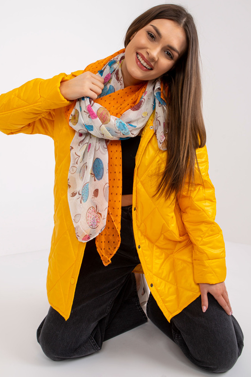 Bílo-oranžová zavinovačka s potisky