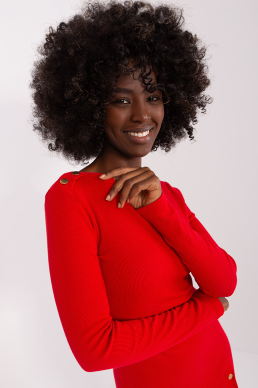 Červené vypasované šaty Aneeka RUE PARIS