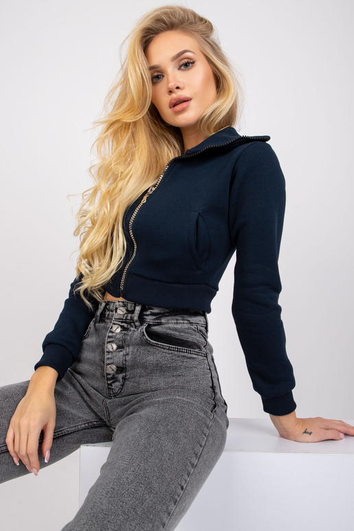 Krátká tmavě modrá mikina Ann RUE PARIS