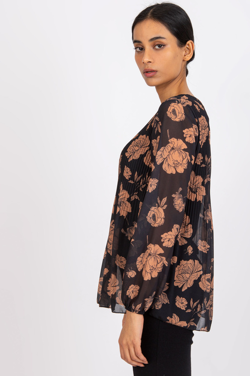 Černá a velbloudí halenka s... Černá a velbloudí halenka s...