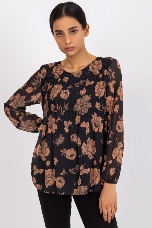 Černá a velbloudí halenka s... Černá a velbloudí halenka s...