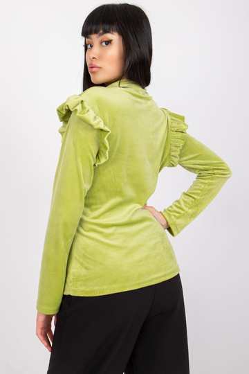 Limetková velurová halenka...