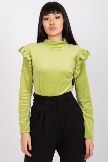 Limetková velurová halenka... 2