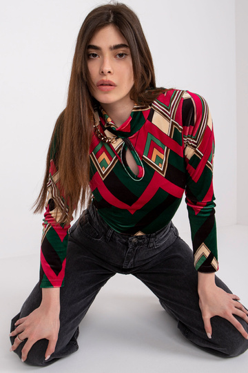 Zelená a růžová velurová...