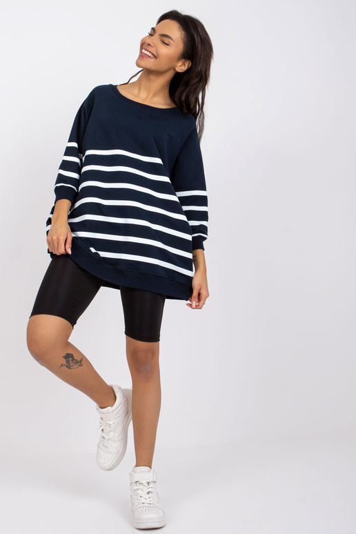 Námořnicky modrá a bílá proužkovaná...