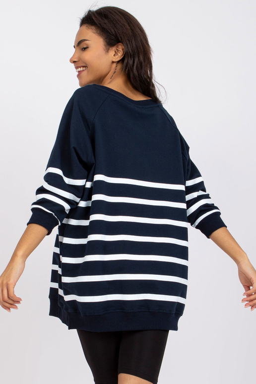 Námořnicky modrá a bílá proužkovaná...