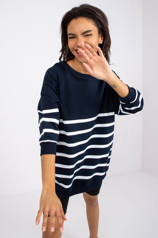 Námořnicky modrá a bílá proužkovaná...