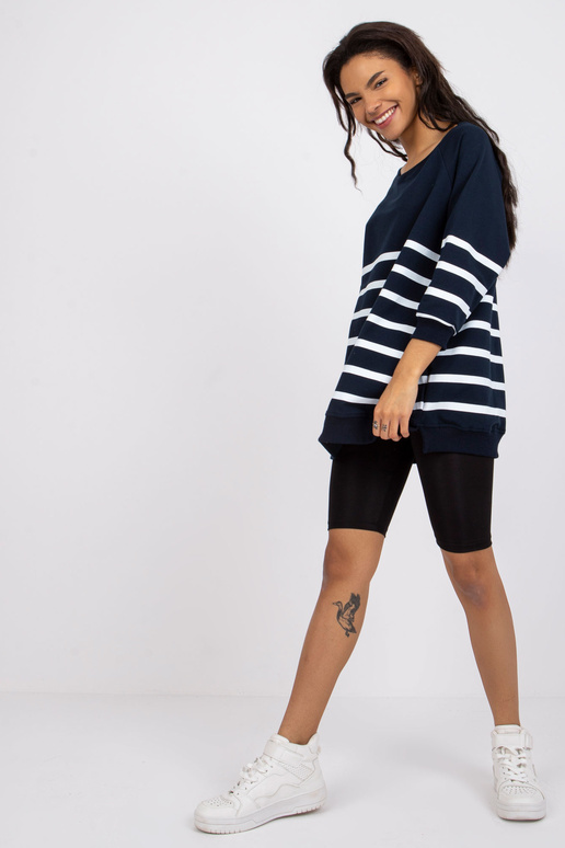 Námořnicky modrá a bílá proužkovaná...