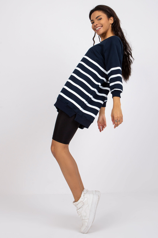 Námořnicky modrá a bílá proužkovaná...