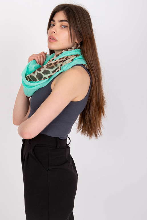 Mátový šátek s potiskem leopru