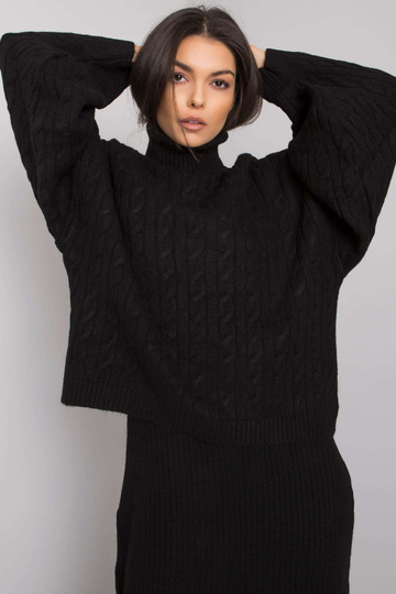 Černá dvoudílná pletená...