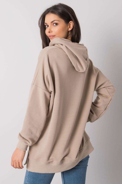 Béžová basic mikina s kapucí Cleveland