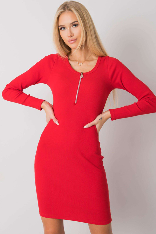 Červené žebrované šaty pro ženy Azari...