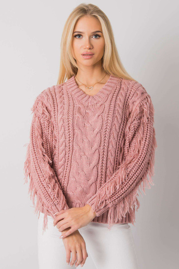 Špinavě růžový svetr s... 2