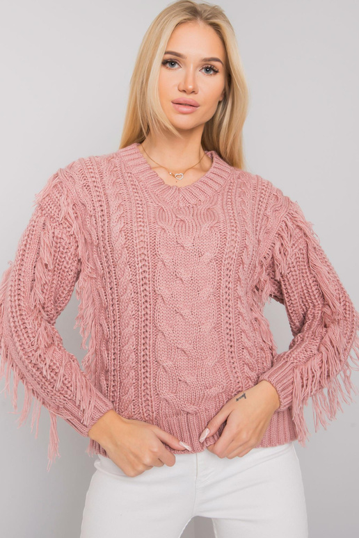 Špinavě růžový svetr s copánky Oregon...