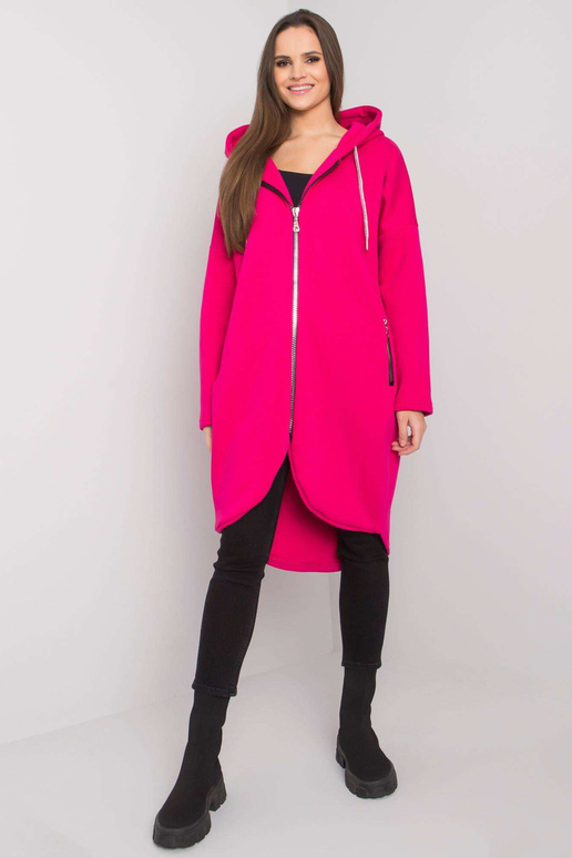 Fuchsiová dlouhá mikina pro ženy Tabby