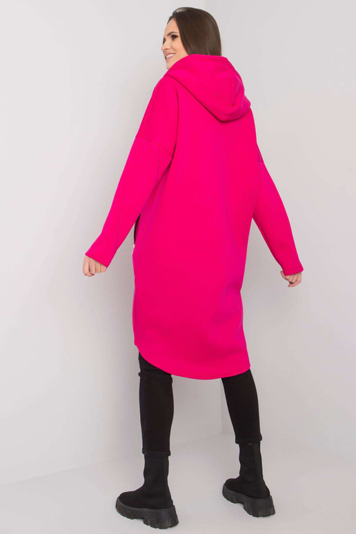 Fuchsiová dlouhá mikina pro ženy Tabby