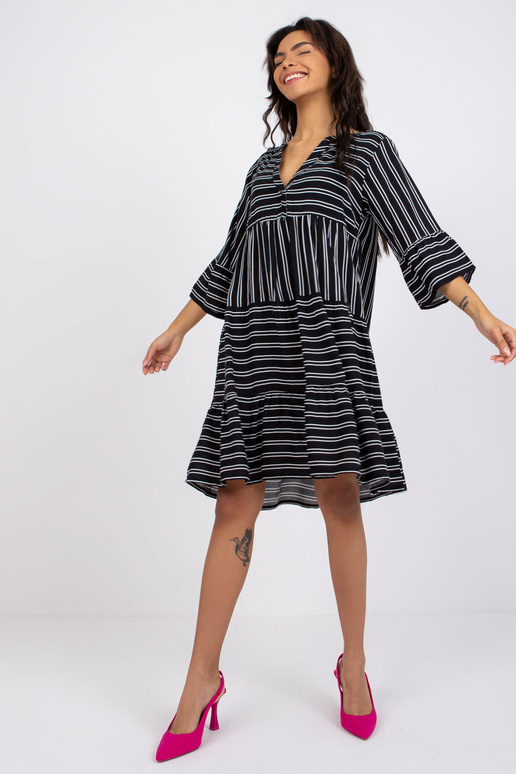 Černé šaty s potiskem Helena SUBLEVEL