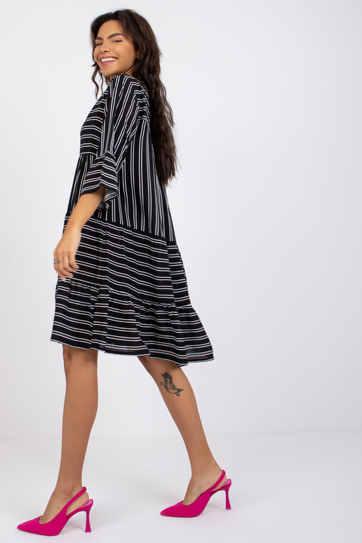 Černé šaty s potiskem Helena SUBLEVEL