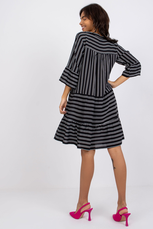 Černé šaty s potiskem Helena SUBLEVEL