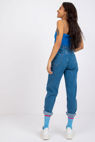 Modré mom jeans kalhoty Lotta 2