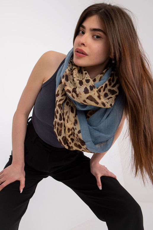 Modrý komín s potiskem leopper