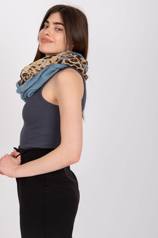 Modrý komín s potiskem leopper