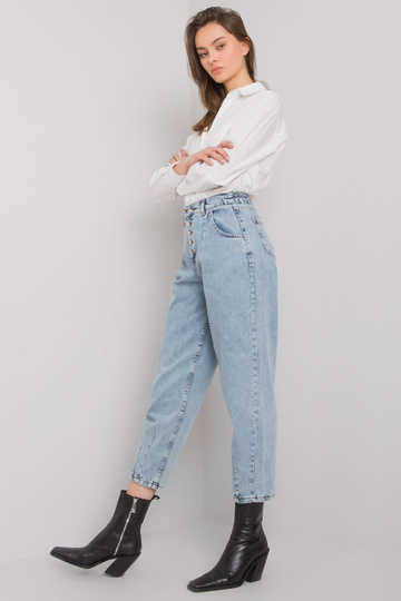 Modré dámské mom jeans...