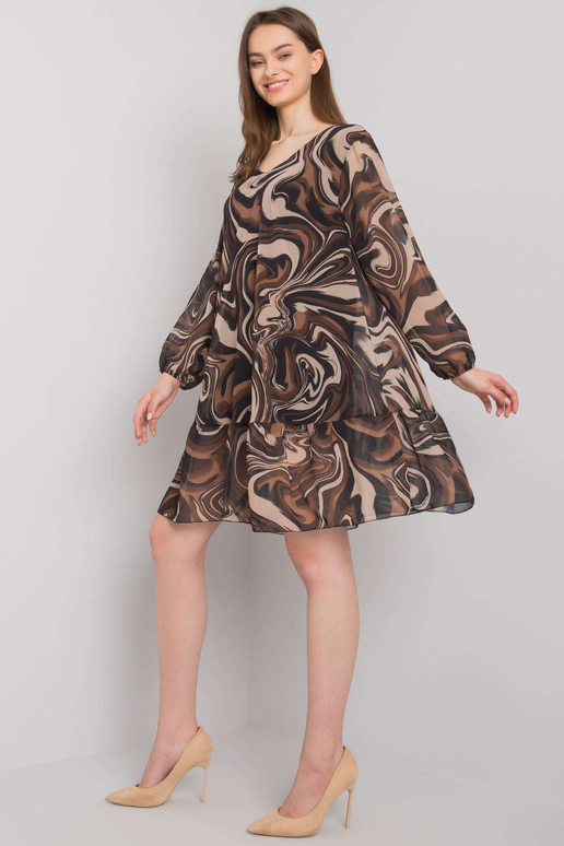 Černé šaty s volánem Burano