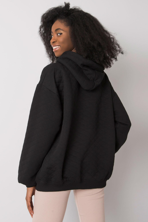 Černá prošívaná mikina Hanna RUE PARIS