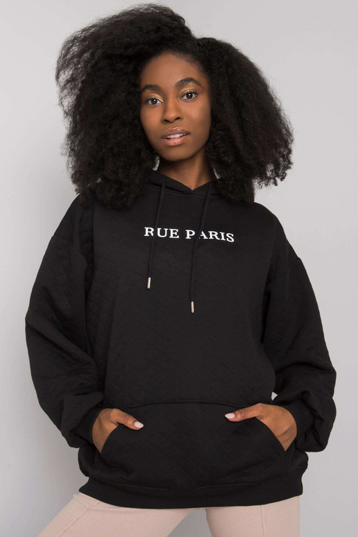 Černá prošívaná mikina Hanna RUE PARIS