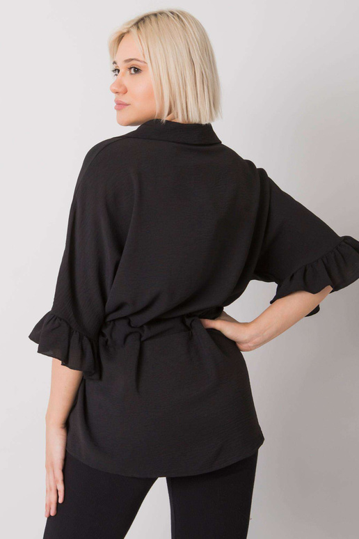 Černá halenka se zavazováním Marcia...