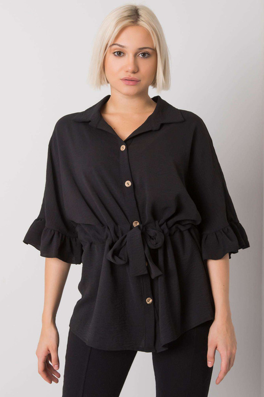 Černá halenka se zavazováním Marcia...