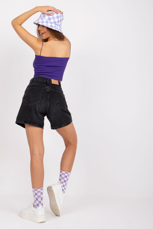 Tmavě fialový pruhovaný top s ramínky... Tmavě fialový pruhovaný top s ramínky...