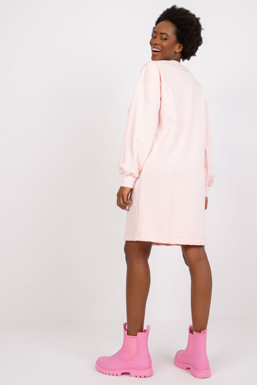 Světle růžové šaty s kapsami Carrara