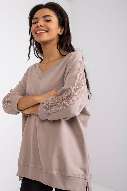 Tmavě béžová ležérní halenka Leja RUE...