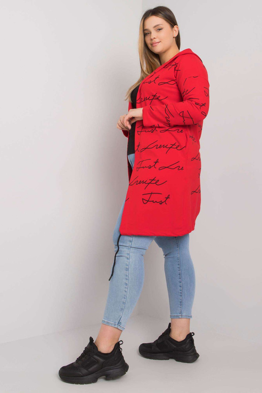 Červený přehoz větší velikosti s...